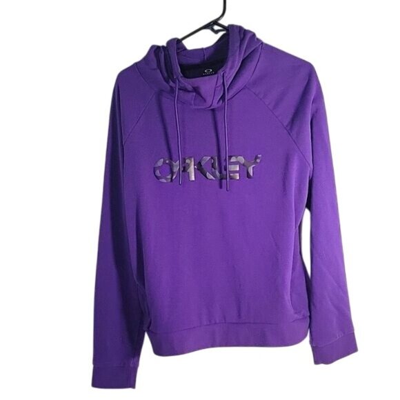 Oakley Purple Hoodie XL Performance Fit Sweatshirt With Drawstring Hood For Men‎ - Picture 1 of 7